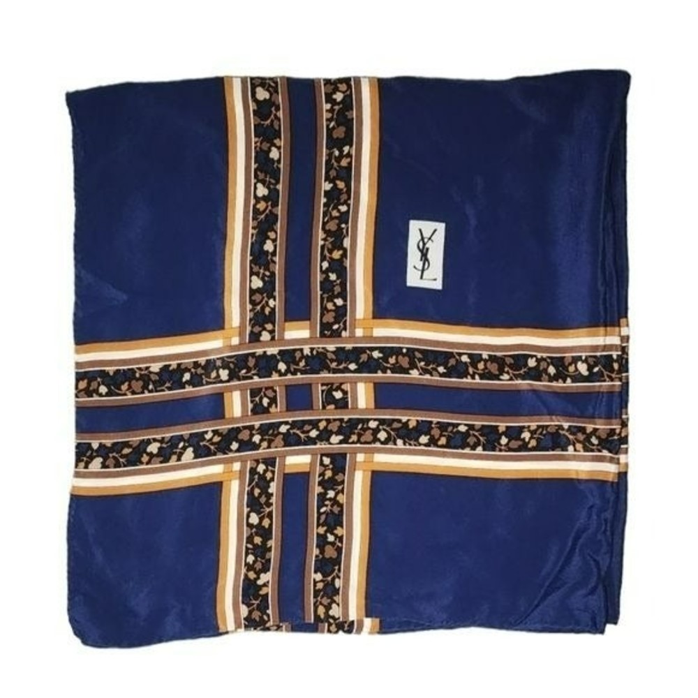 Vintage YSL silk scarf large